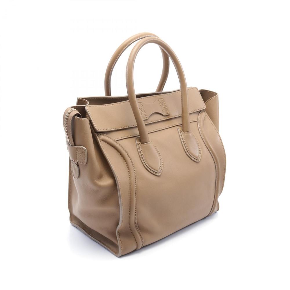 Celine Mini Handbag Beige Leather Shopper